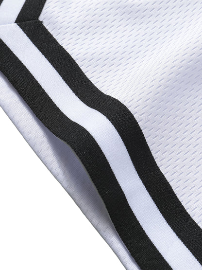 Lumière Du Levant Classic Stripe Trim Basketball Shorts